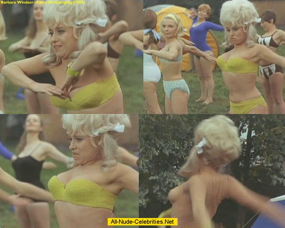 Barbara Windsor sexy and topless movie captures.