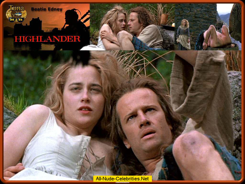 Beatie Edney topless captures from Highlander.