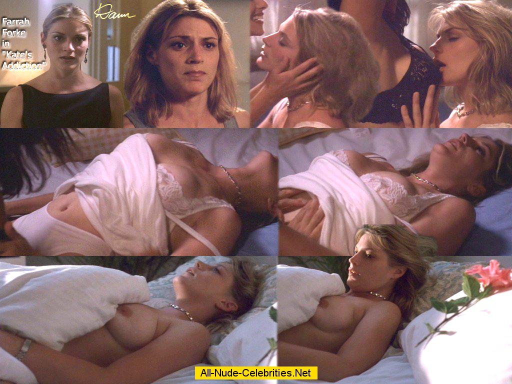 Busty Farrah Forke topless scenes from movies.