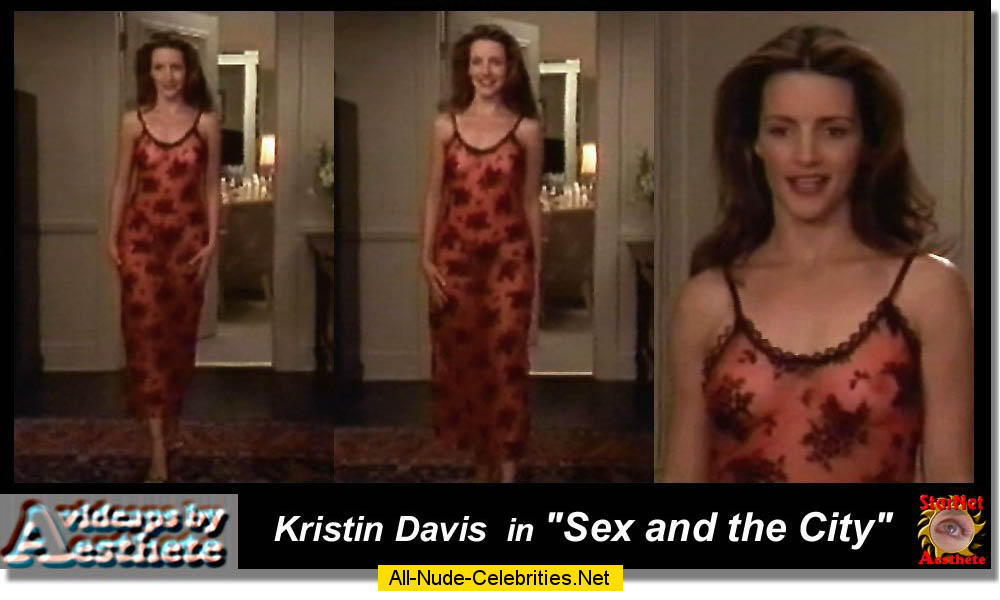 Kristin Davis shows her nude tits in Sex and The City vidcaps.