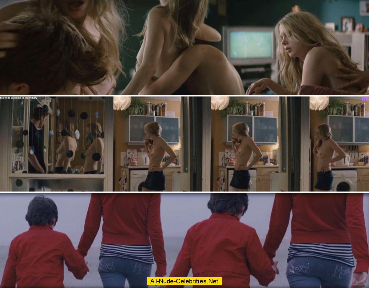 Michelle Williams nude in sexual scenes from movies.