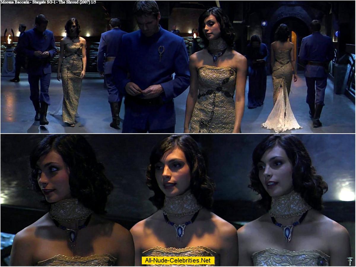 Morena Baccarin sexy in scenes from Star Gate SG1.