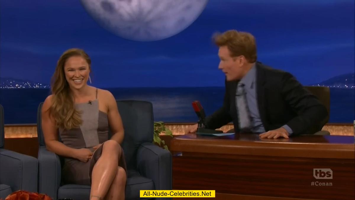 Ronda Rousey at Conan O'Brien TV show. 